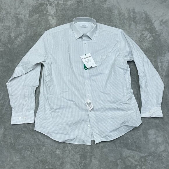 Calvin Klein Mens Wrinkle Free Fresh XL Button-Up Shirt a1200 - Picture 1 of 8